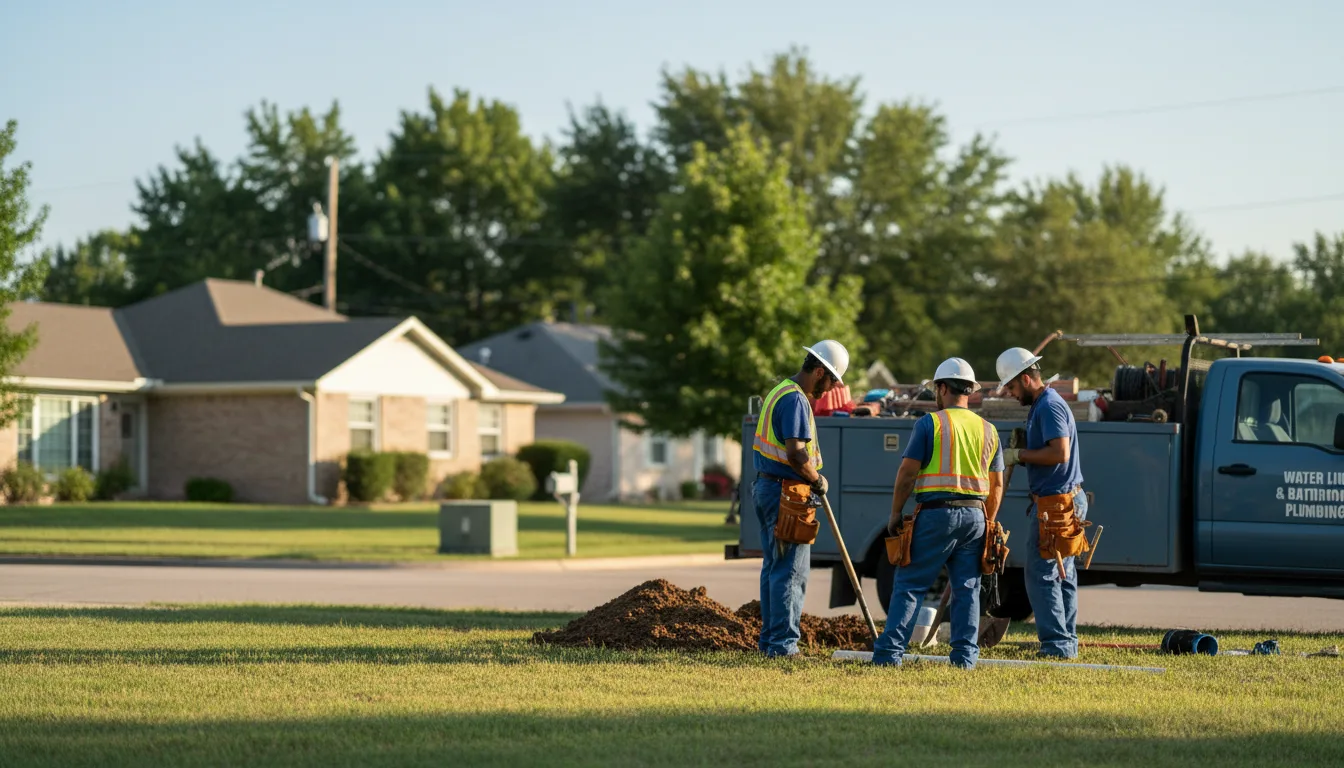 Residential water line and bathroom plumbing service in West Greene, AL